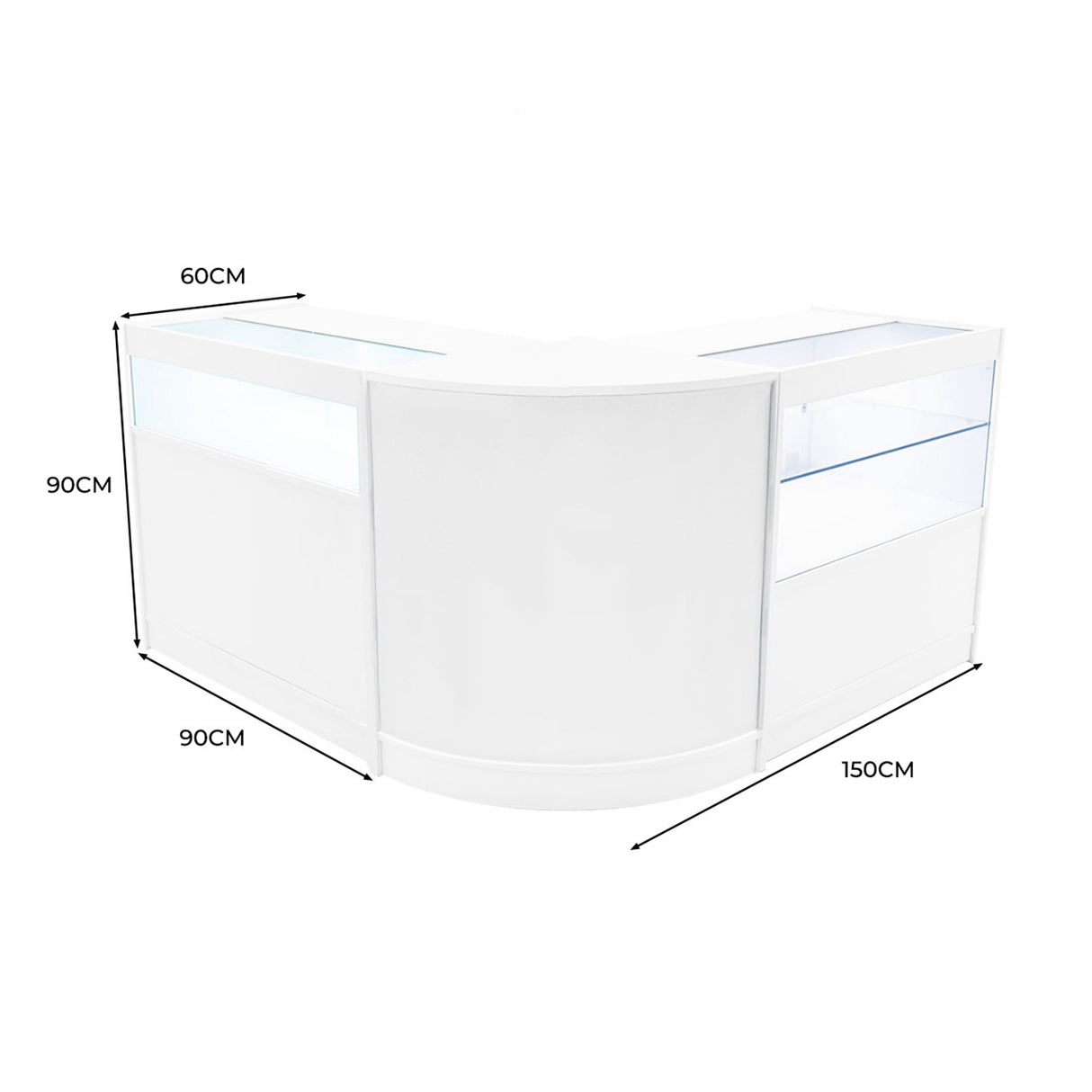 Adonis LED Ladentheke Set CM60 + B900 + C900 – Weiß