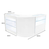 Hera LED Verkaufstheken-Set CM60 + K900 + C900 - Weiß