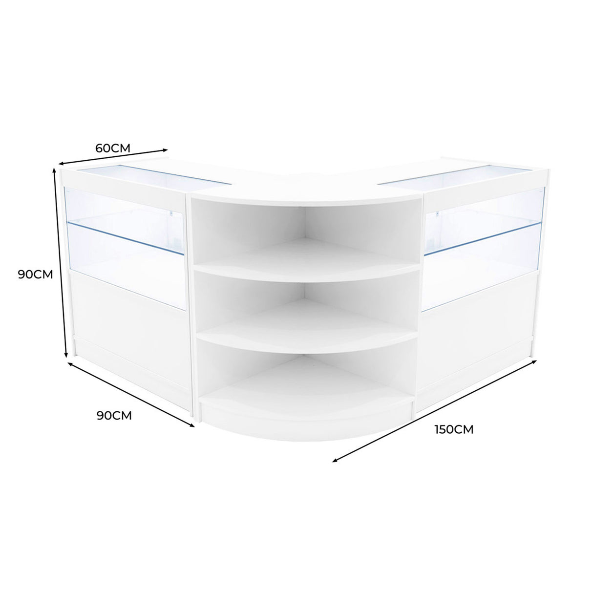 Andromeda LED Verkaufstheken-Set LM60 + C900 (2 Stück) – Weiß