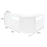 Luna LED Verkaufstheken-Set CM60 + B900 (2 Stück)+ TB60 – Weiß