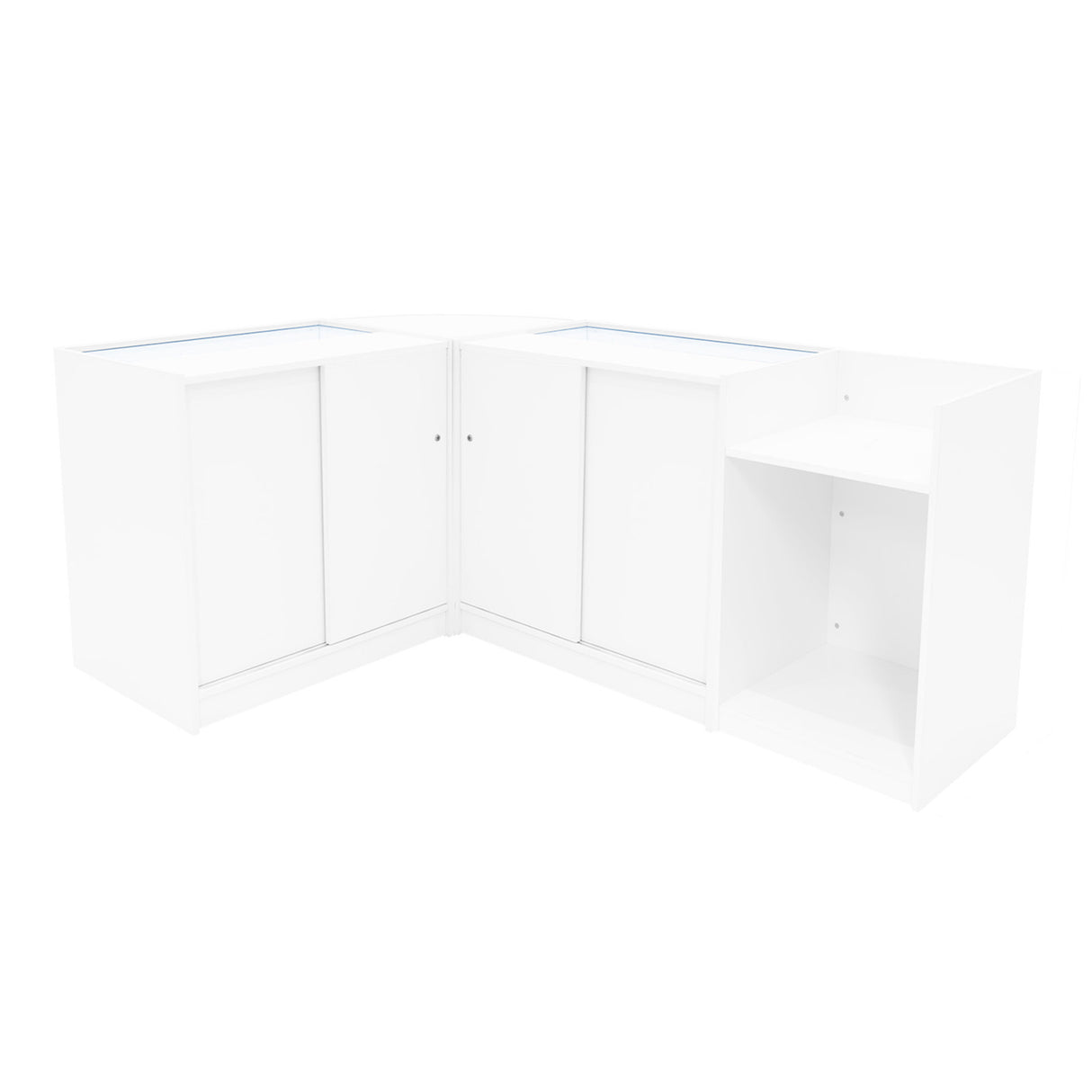 Phoenix LED Verkaufstheken-Set CM60 + C900 (2 Stück)+ TB60 – Weiß