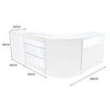 Polaris LED Verkaufstheken-Set CM60 + B900 + K900 + TB60 – Weiß