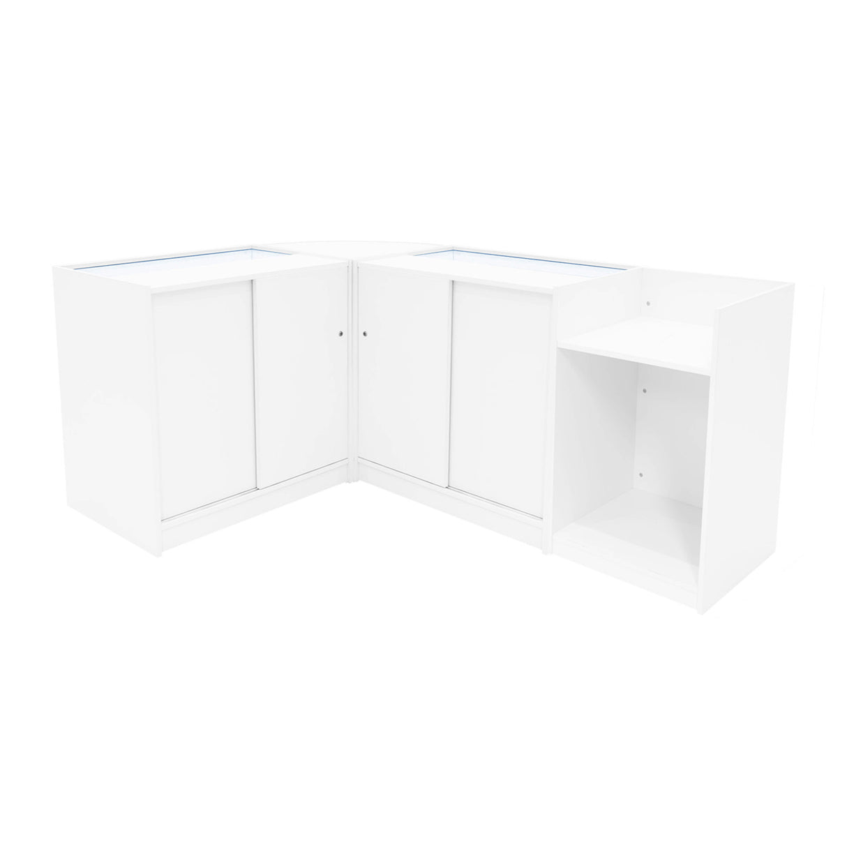 Eclipse LED Verkaufstheken-Set LM60 + C900 (2 Stück)+ TB60 – Weiß
