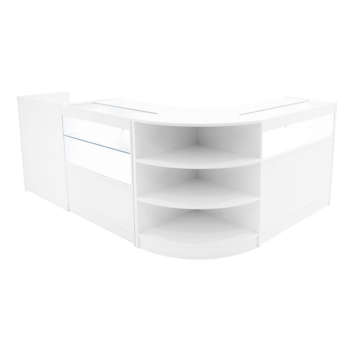 Europa LED Verkaufstheken-Set LM60 + B900 + C900 + TB60 – Weiß