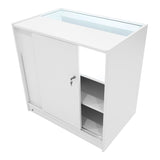 Europa LED Verkaufstheken-Set LM60 + B900 + C900 + TB60 – Weiß