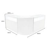 Iris LED Verkaufstheken-Set CM60 + B1200 (2 Stück) – Weiß