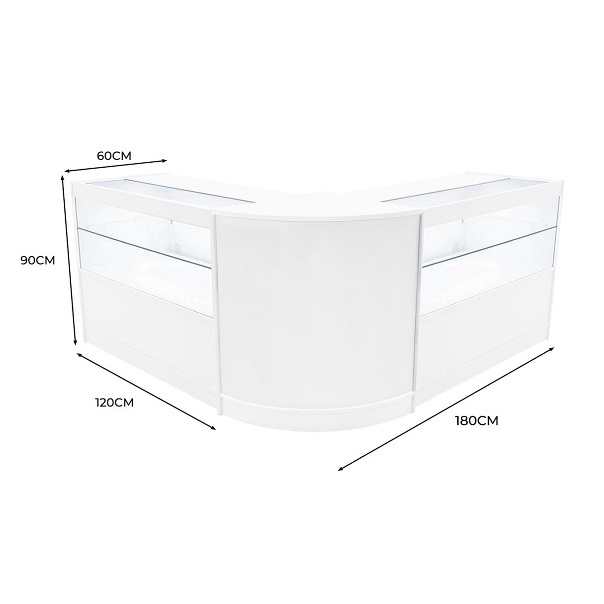 Selene LED Verkaufstheken-Set CM60 + C1200 (2 Stück) – Weiß