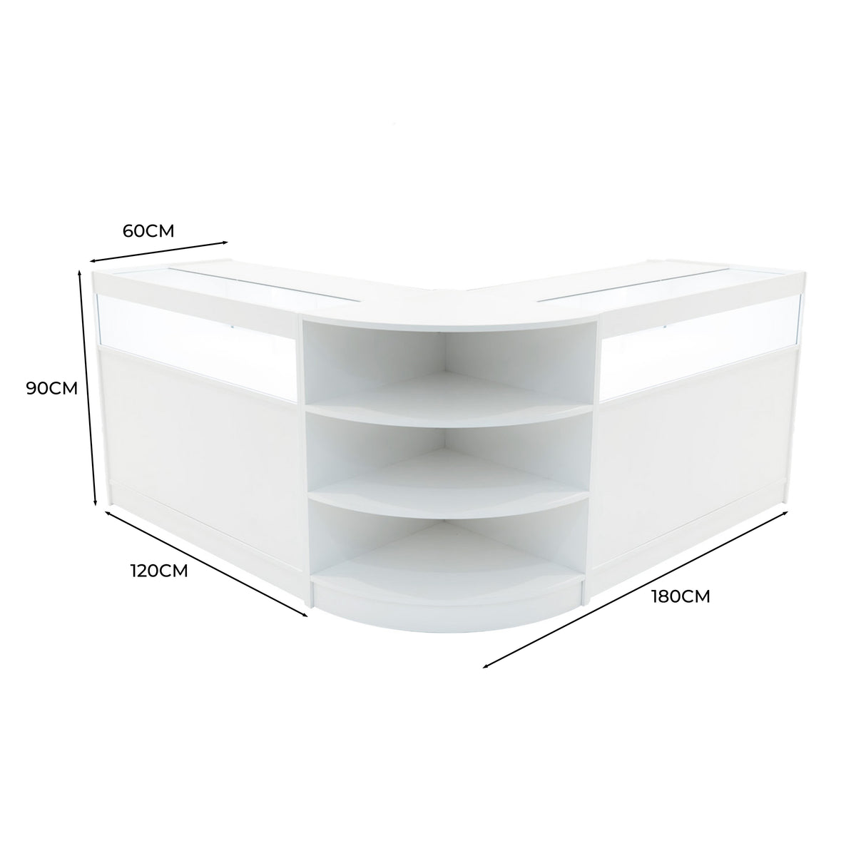 Theseus LED Verkaufstheken-Set LM60 + B1200 (2 Stück) – Weiß