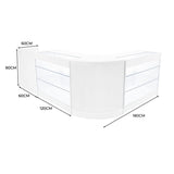 Aries LED Verkaufstheken-Set CM60 + K1200 (2 Stück)+ TB60 – Weiß