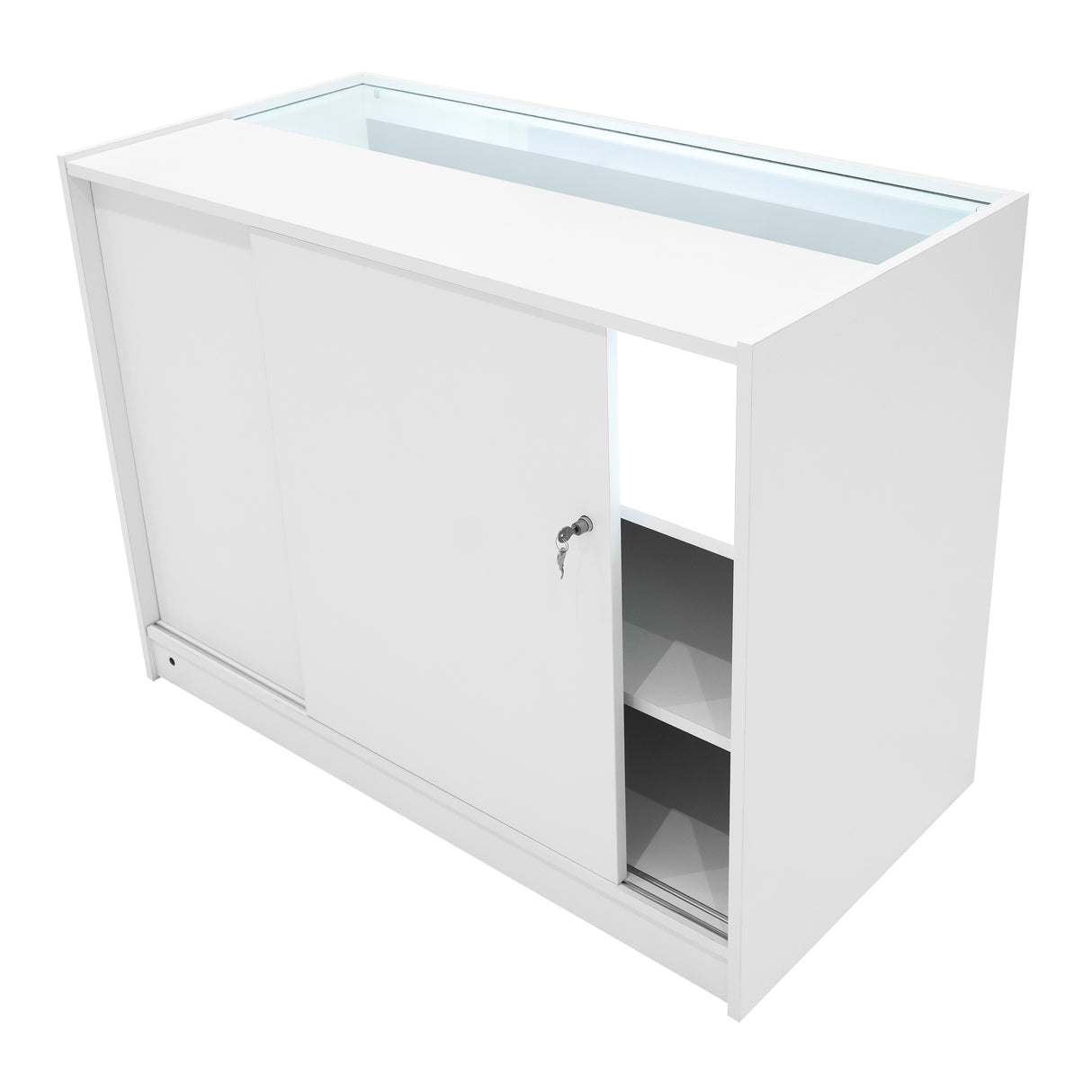 Europa LED Verkaufstheken-Set LM60 + B1200 + C1200 + TB60 – Weiß