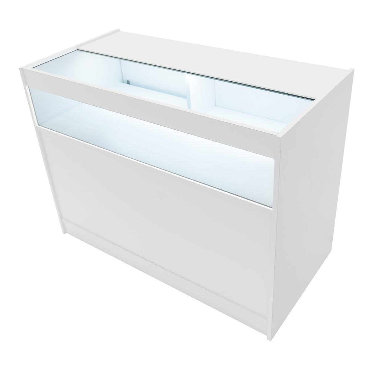 Europa LED Verkaufstheken-Set LM60 + B1200 + C1200 + TB60 – Weiß