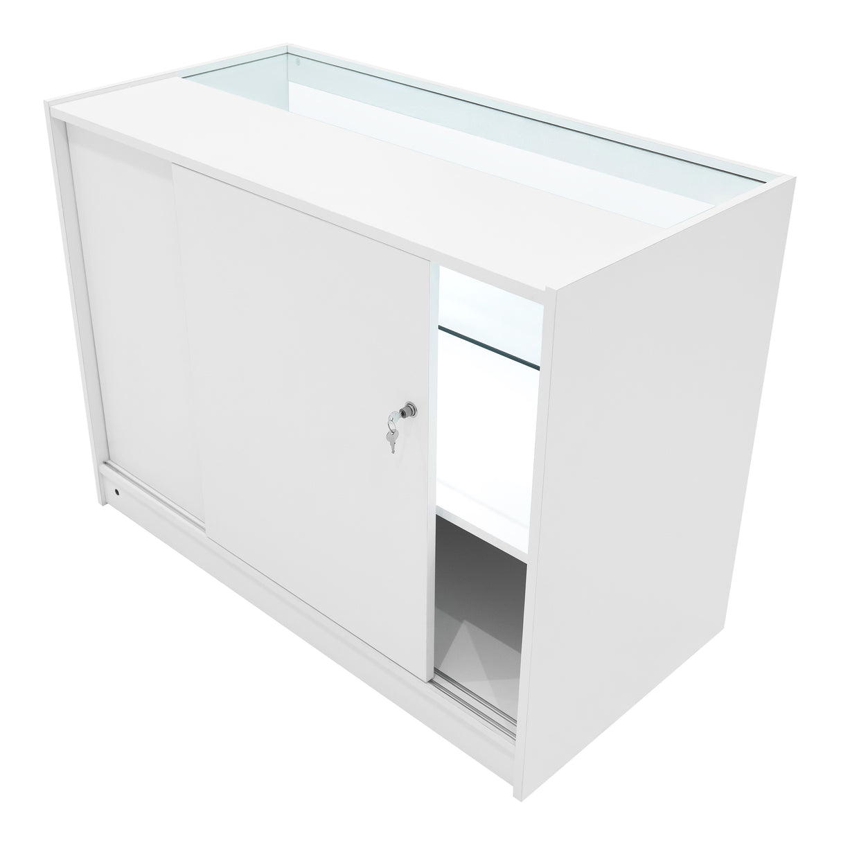 Theia LED Verkaufstheken-Set LM60 + C1200 + K1200 + TB60 – Weiß
