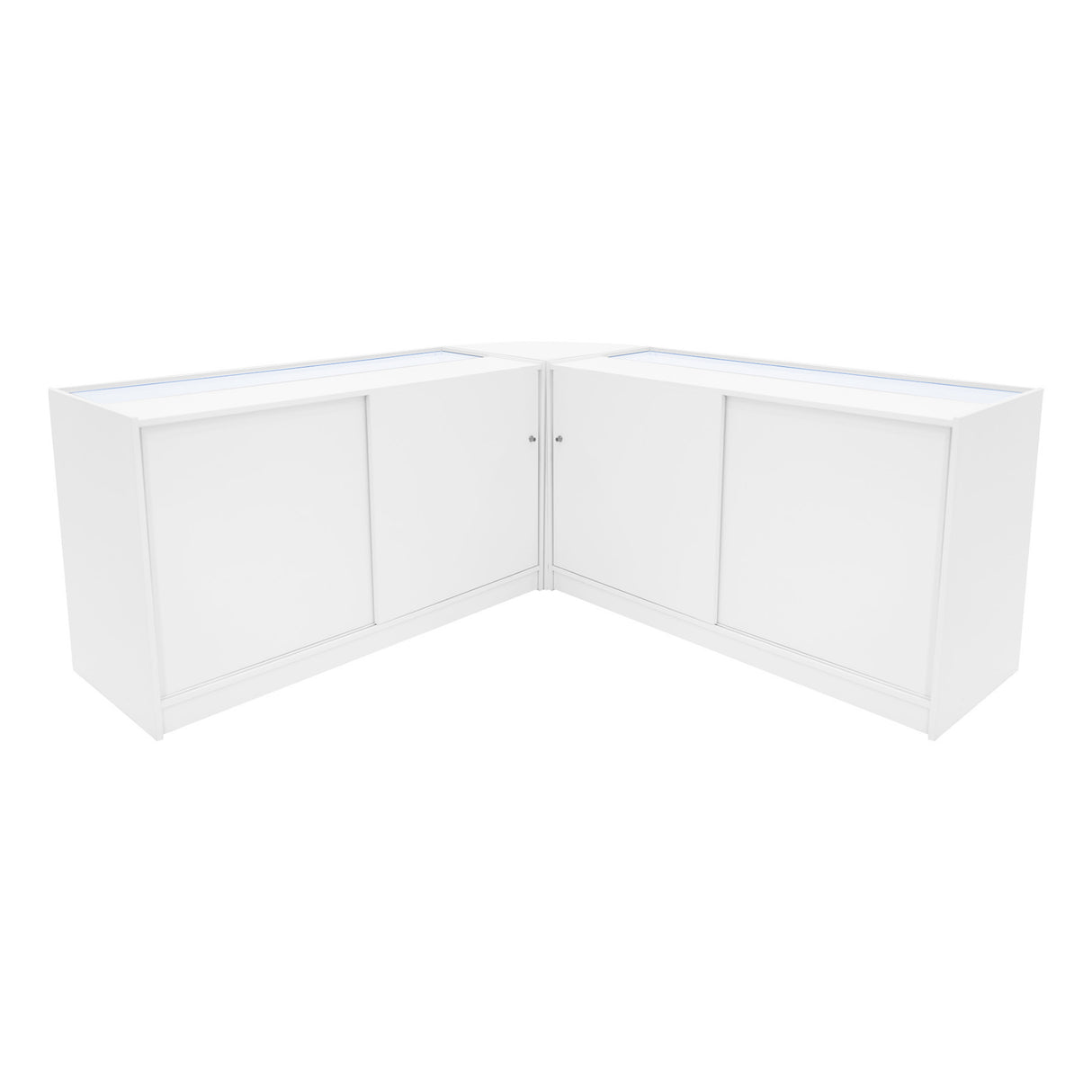 Iris LED Verkaufstheken-Set CM60 + B1500 (2 Stück) – Weiß
