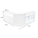 Triton LED Verkaufstheken-Set CM60 + K1500 + B1500 - Weiß