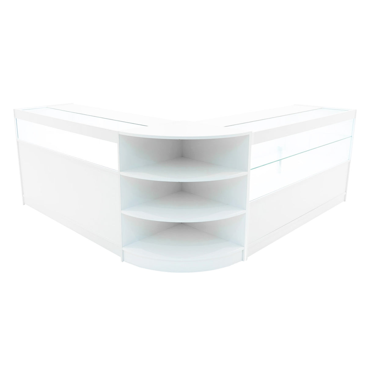 Harmonia LED Verkaufstheken-Set LM60 + B1500 + C1500 – Weiß