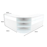 Harmonia LED Verkaufstheken-Set LM60 + B1500 + C1500 – Weiß