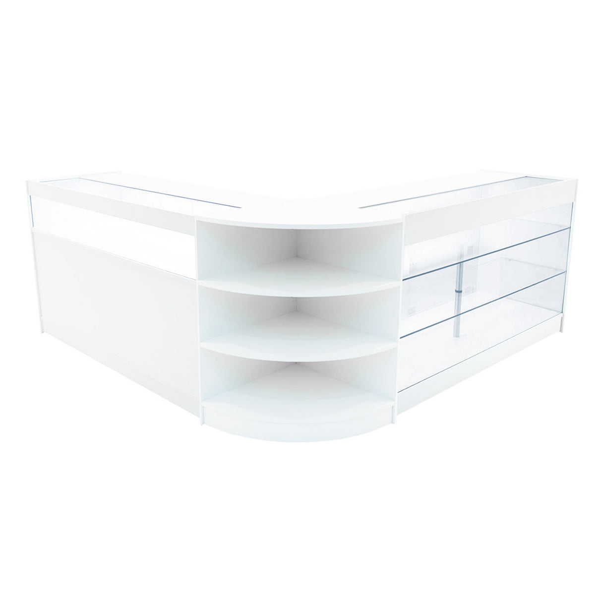 Demeter LED Verkaufstheken-Set LM60 + K1500 + B1500 - Weiß