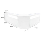 Luna LED Verkaufstheken-Set CM60 + B1500 (2 Stück)+ TB60 – Weiß