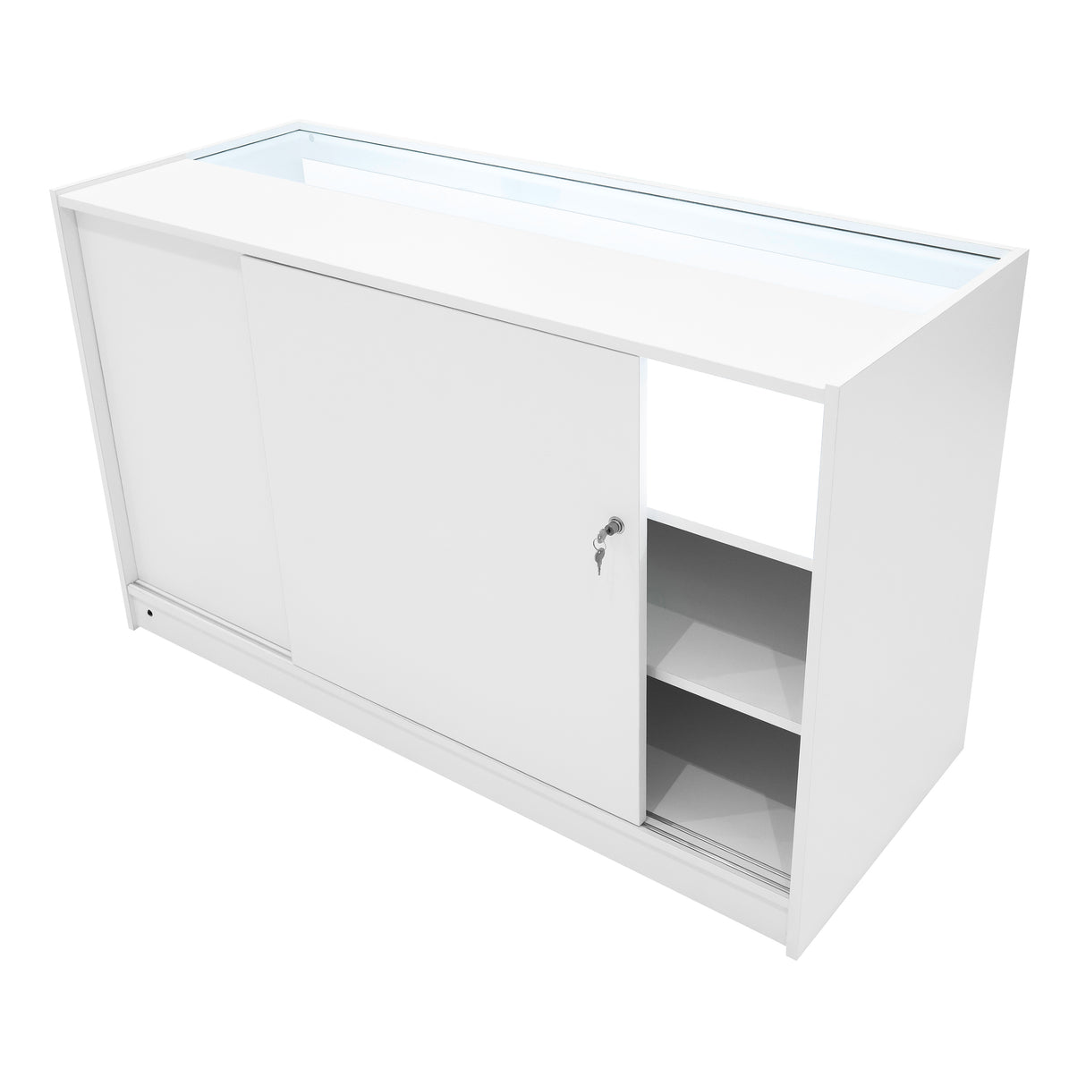 Europa LED Verkaufstheken-Set LM60 + B1500 + C1500 + TB60 – Weiß