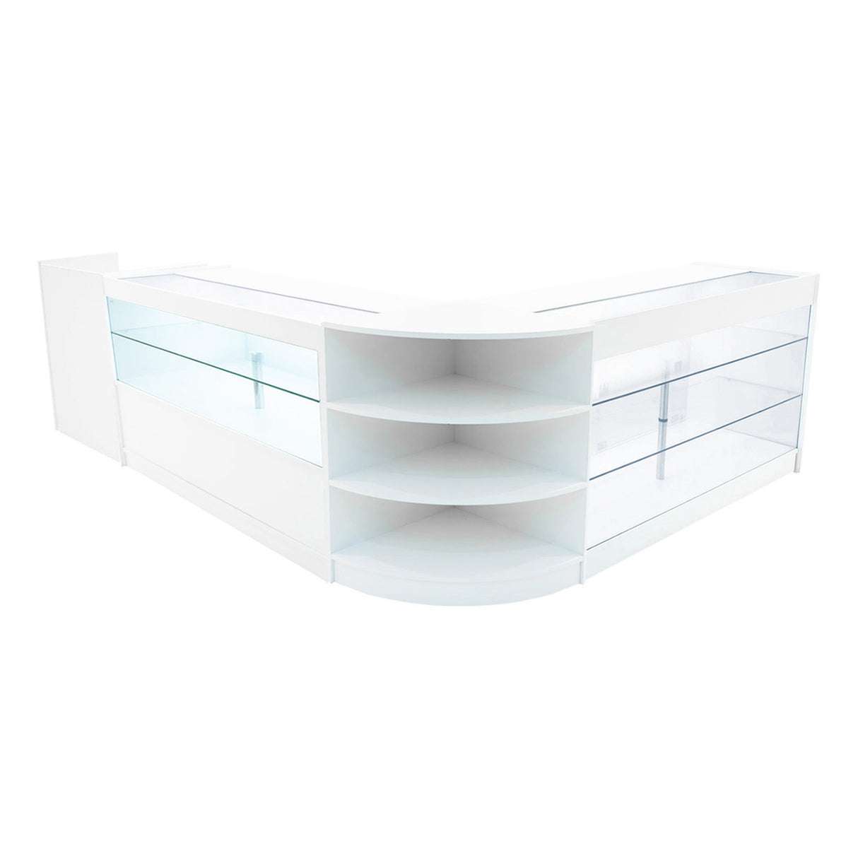 Theia LED Verkaufstheken-Set LM60 + C1500 + K1500 + TB60 – Weiß