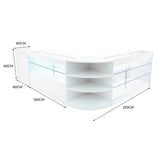 Theia LED Verkaufstheken-Set LM60 + C1500 + K1500 + TB60 – Weiß