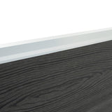 WPC Sichtschutzzaun x2 & LED Zaunpfosten x3 - Grau