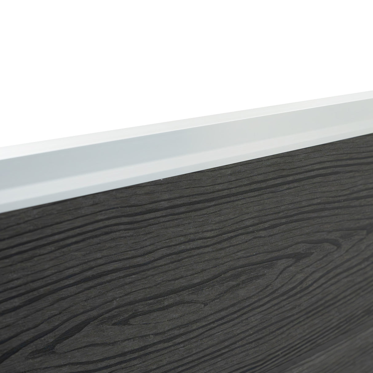 WPC Sichtschutzzaun x6 & LED Zaunpfosten x7 - Grau