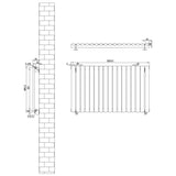 Gliederheizkörper in Anthrazitgrau mit TRV Chromventilen, 600mm x 1020mm, zeigt klare Linien und eine moderne, elegante Form für effiziente Wärmeverteilung