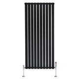 Flachheizkörper & Ventile – 1600mm x 700mm – Schwarz