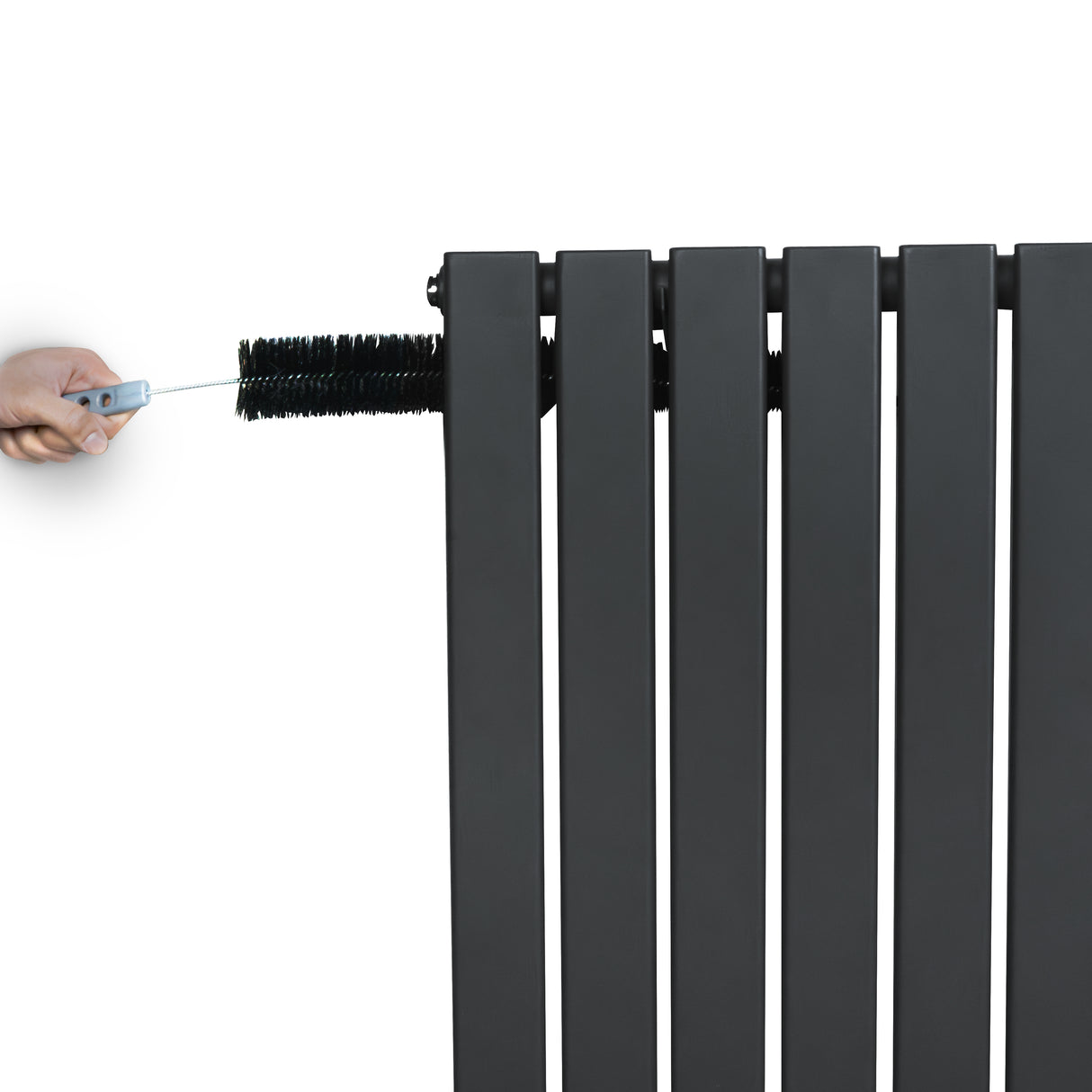 Flachheizkörper & Ventile – 1800mm x 420mm – Anthrazitgrau