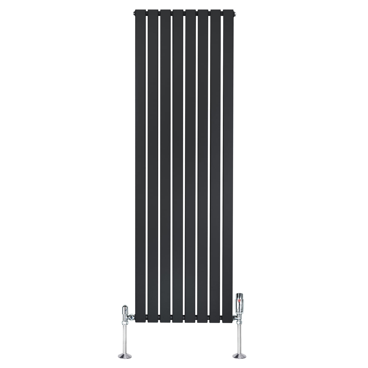 Flachheizkörper & Ventile – 1800mm x 560mm – Schwarz