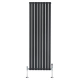 Flachheizkörper & Ventile – 1800mm x 560mm – Schwarz