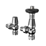 Röhrenheizkörper 4 Säulen mit TRV Chromventile – 300mm x 1505mm – Anthrazitgrau