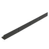 Flexible Rasenkante 60m x 1,2 m mit Gummihammer - Grau
