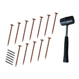 Flexible Rasenkante 22 x 1,2 m mit Gummihammer - Terrakotta