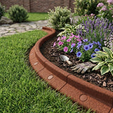 Flexible Rasenkante 36 x 1,2 m mit Gummihammer - Terrakotta