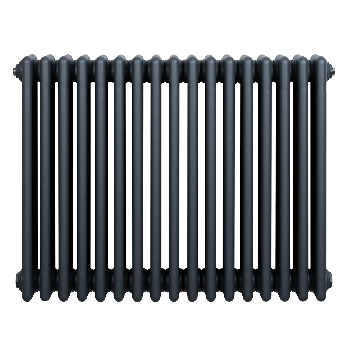 Röhrenheizkörper mit 4 Säulen in anthrazitgrau, 600mm x 785mm, zeigt glatte, runde Rohre und eine moderne, elegante Form für effiziente Wärmeabgabe