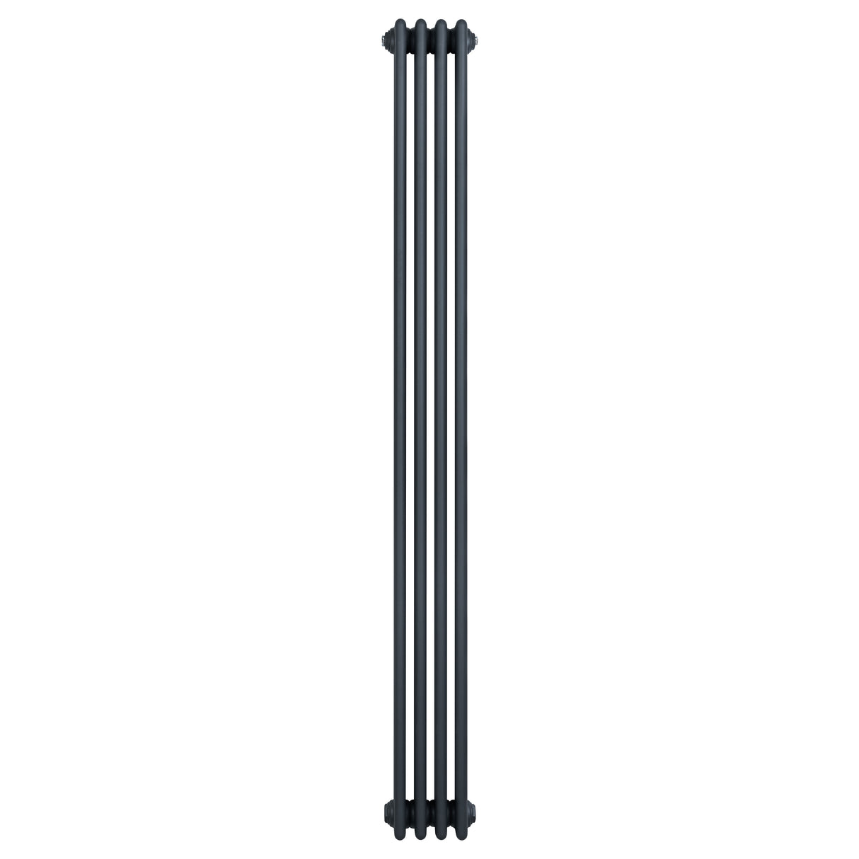 Röhrenheizkörper mit vier Säulen in Anthrazitgrau, 1800mm hoch und 200mm breit, bietet modernes Design und effiziente Wärmeverteilung
