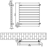 Flachheizkörper in Anthrazitgrau, Maße 600mm x 700mm, mit schlankem, modernen Design und glatter Oberfläche, ideal für zeitgemäße Wohnräume