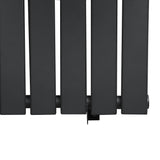 Flachheizkörper in Anthrazitgrau, 600mm x 1400mm, mit glatten, rechteckigen Lamellen und modernem Design, ideal für zeitgemäße Innenräume