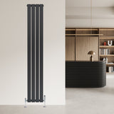 Flachheizkörper in Anthrazitgrau, 1800mm x 280mm, mit schlankem, vertikalem Design und glatter Oberfläche, ideal für moderne Innenräume