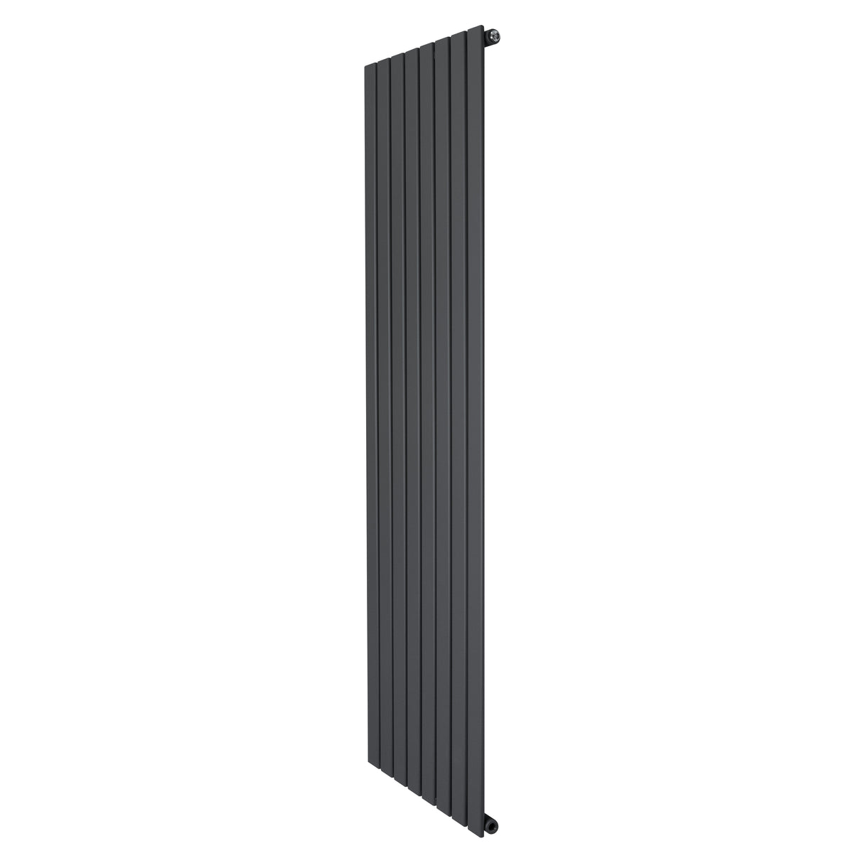 Flachheizkörper in Anthrazitgrau, 1800mm x 560mm, mit schlankem, vertikalem Design und glatter, mattschwarzer Oberfläche für moderne Innenräume