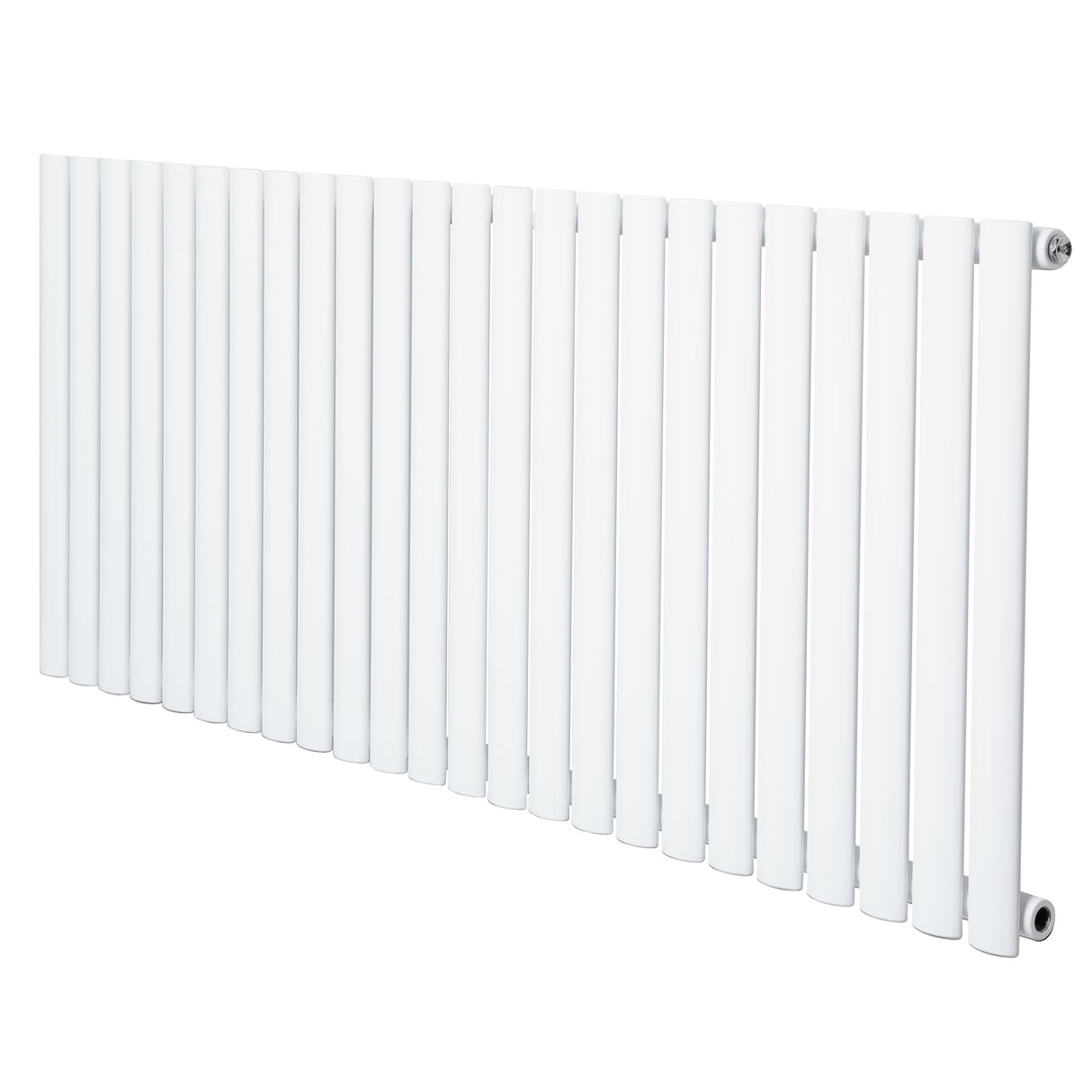Gliederheizkörper in Weiß, 600mm x 1440mm, mit schlanken, vertikalen Lamellen und glatter, glänzender Oberfläche für effiziente Wärmeverteilung