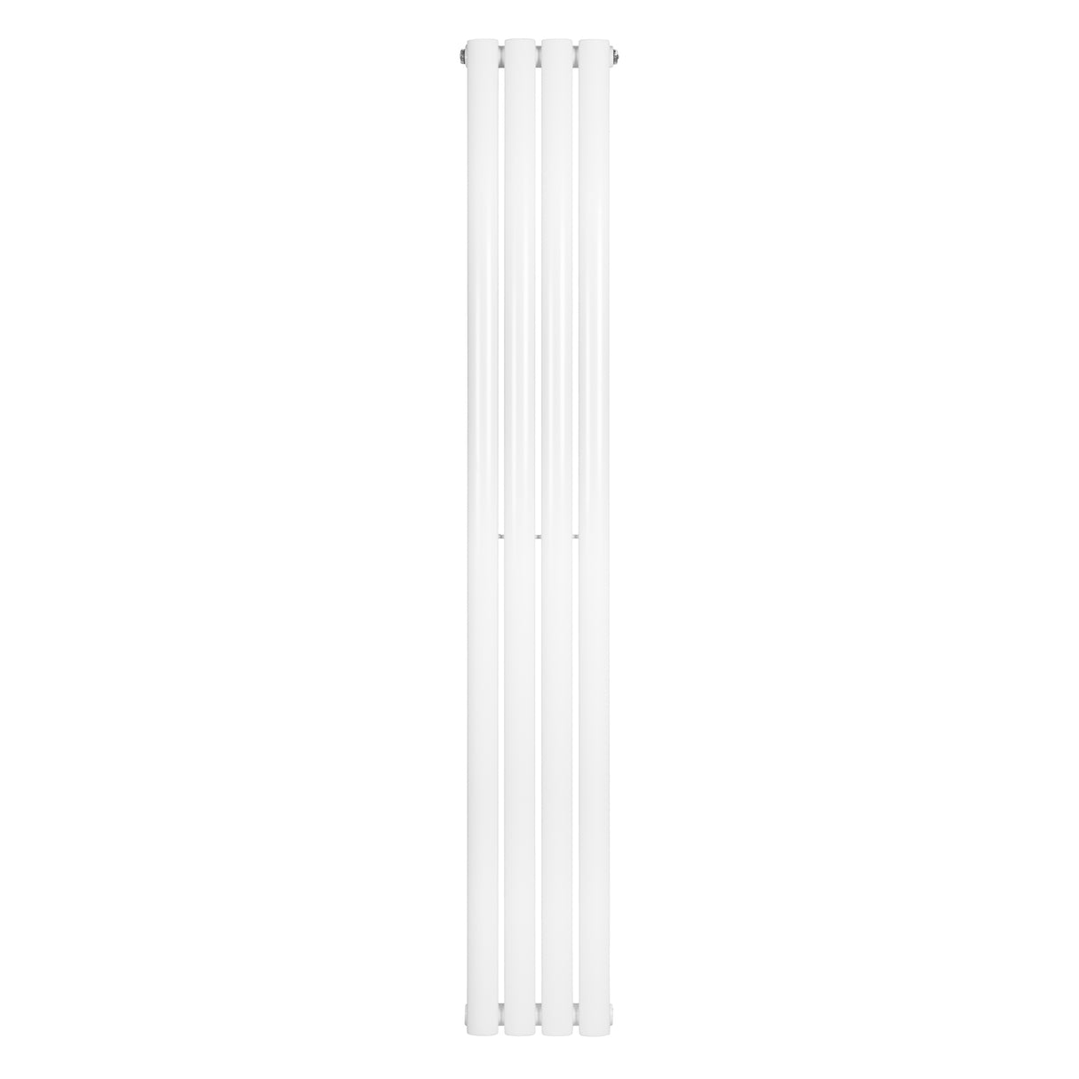 Schlanker, vertikaler Gliederheizkörper in Weiß, 1600mm x 240mm, mit glatter Oberfläche und modernen, runden Rohren für effiziente Wärmeverteilung