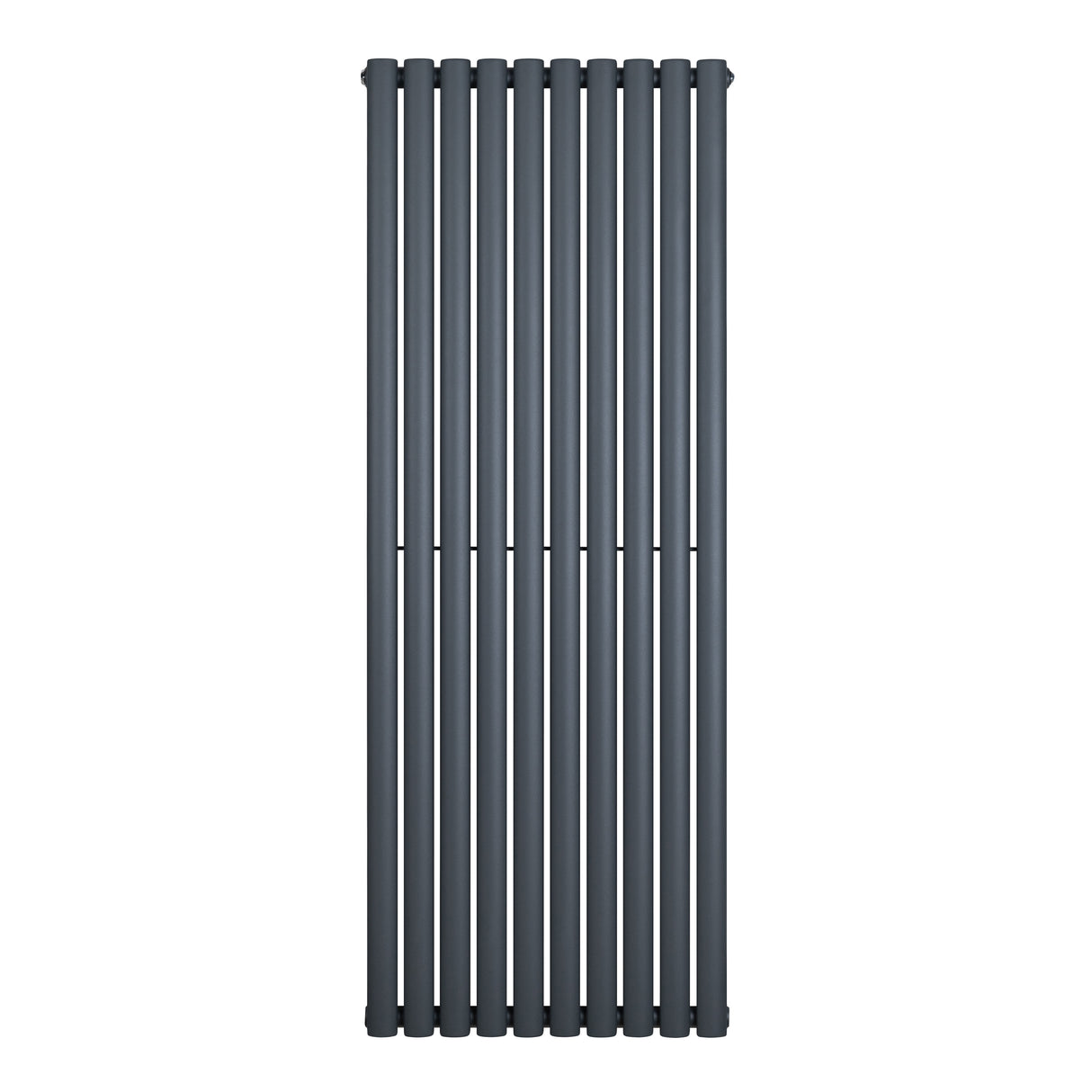 Gliederheizkörper in Anthrazitgrau, 1600mm x 600mm, mit schlanken, vertikalen Röhren und glatter Oberfläche, ideal für moderne Innenräume