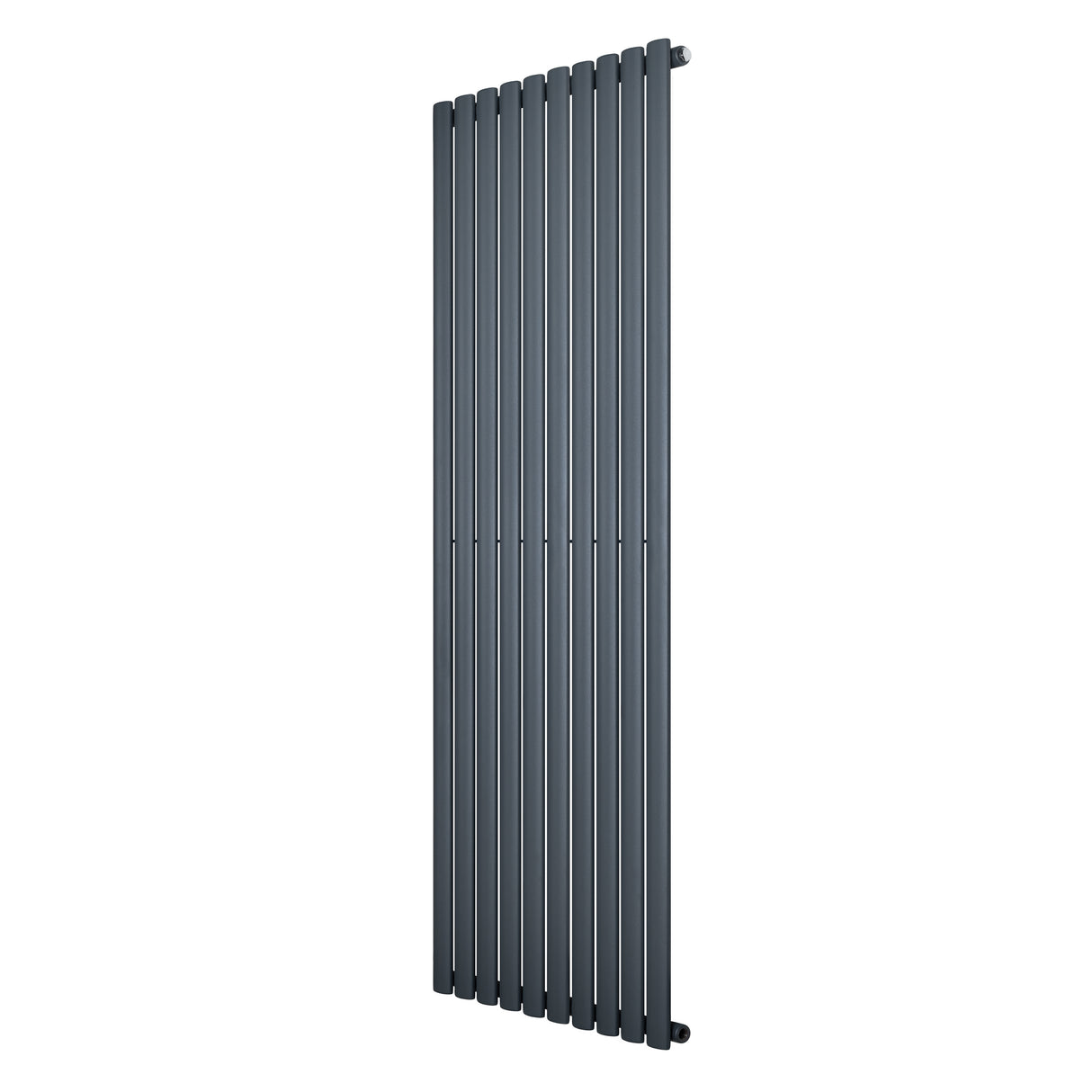Eleganter Gliederheizkörper in Anthrazitgrau, 1800mm x 600mm, mit schlanken, vertikalen Lamellen und modernem Design für effiziente Wärmeverteilung