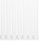 Gliederheizkörper in Weiß, 1800mm x 600mm, mit glatten, runden Röhren und modernem Design, ideal für effiziente Wärmeverteilung in jedem Raum