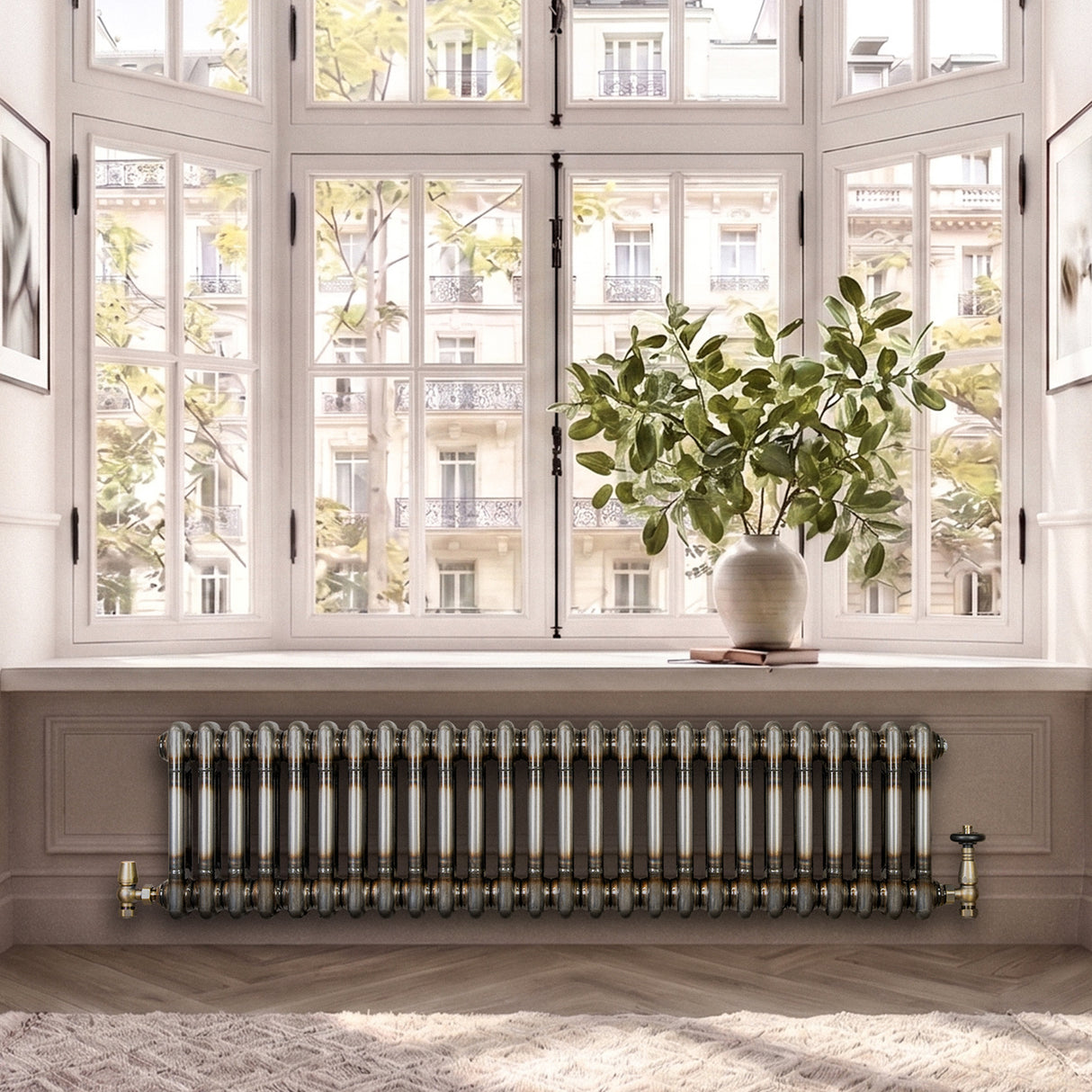 Klassischer 2-Säulen-Heizkörper – 300 x 1190 mm