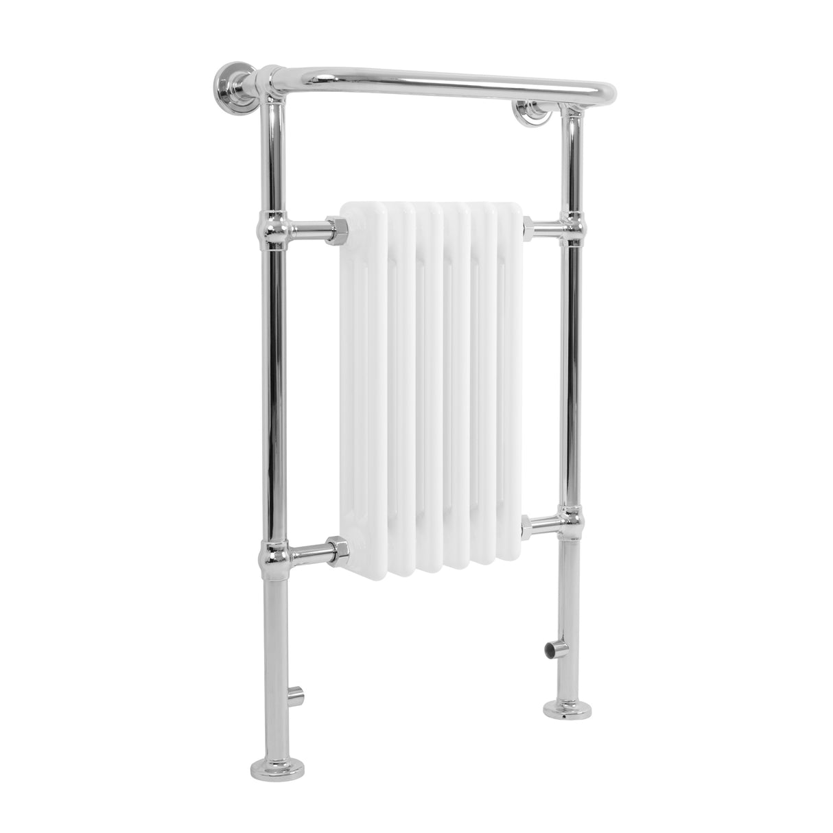 Klassicher Beheizter Handtuchheizkörper – 950 mm x 570 mm – Weiß
