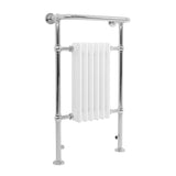 Klassicher Beheizter Handtuchheizkörper – 950 mm x 570 mm – Weiß
